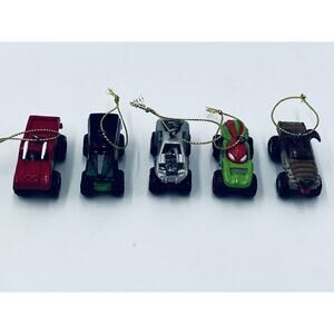 Monster Jam Truck Christmas Ornaments Lot Of 5 -  Grave Digger, Monster Mutt